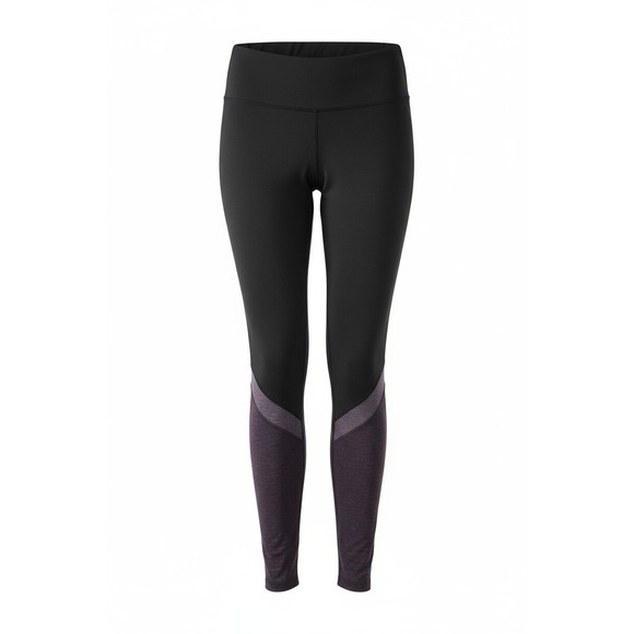 Athleta‎ Long Leggings M Black New Year New You Color Block Sporty Gym Workout - Picture 2 of 14